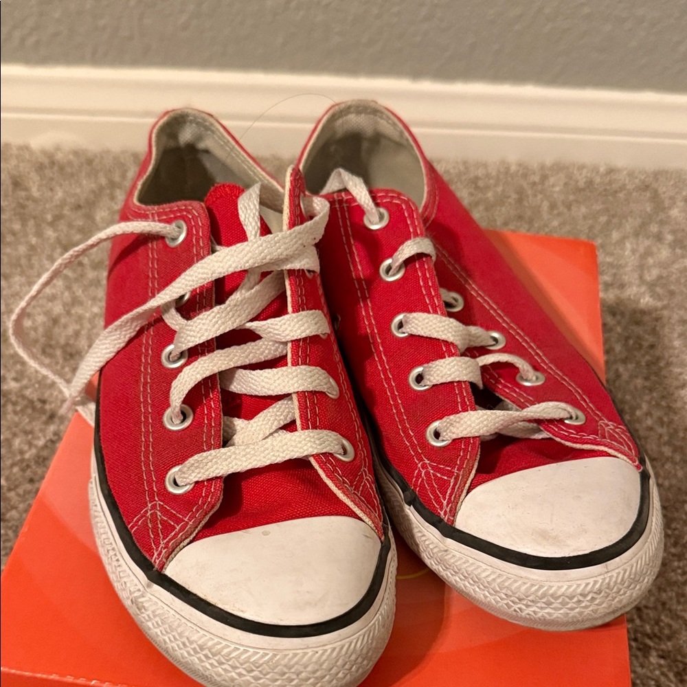 Converse Red and White Kids Sneakers